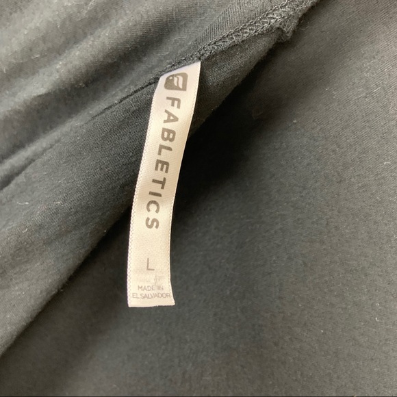 Fabletics Switch Back Tee Sz Large Black Open Back - Picture 9 of 9